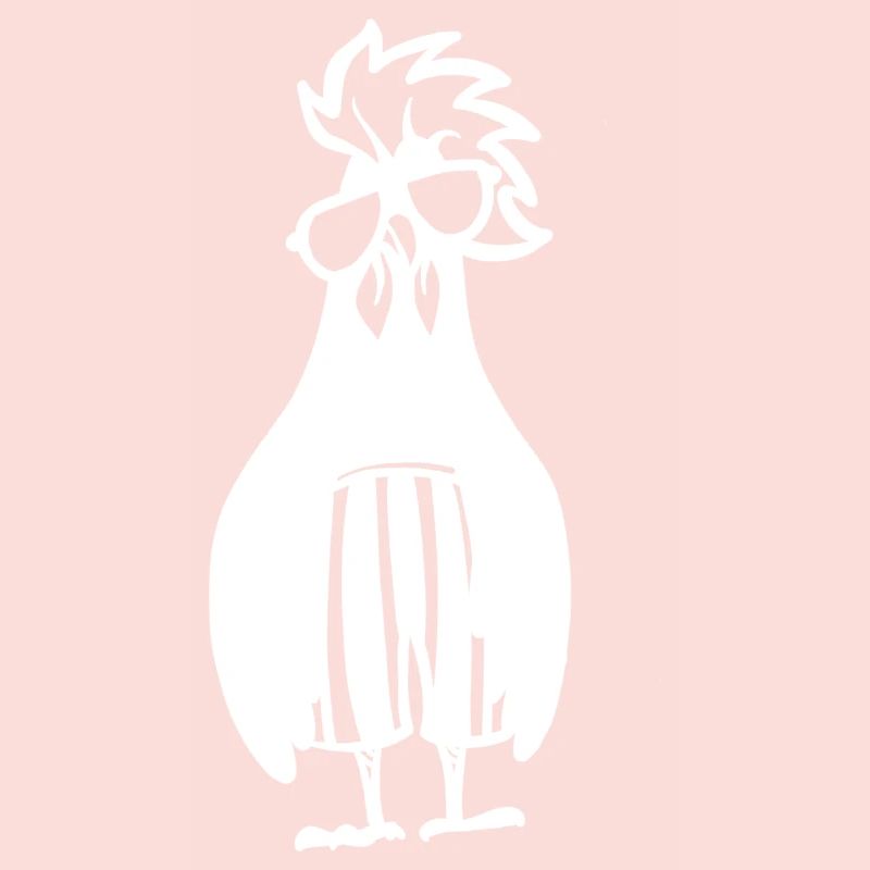 Poule cool en maillot de bains