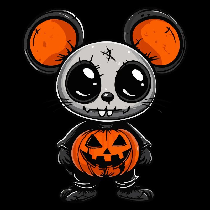 Mouse Halloween Funny Zombie