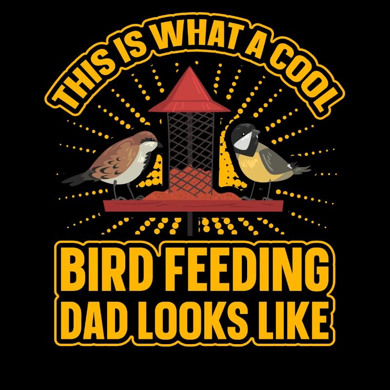 This is what a cool bird feeding dad looks like