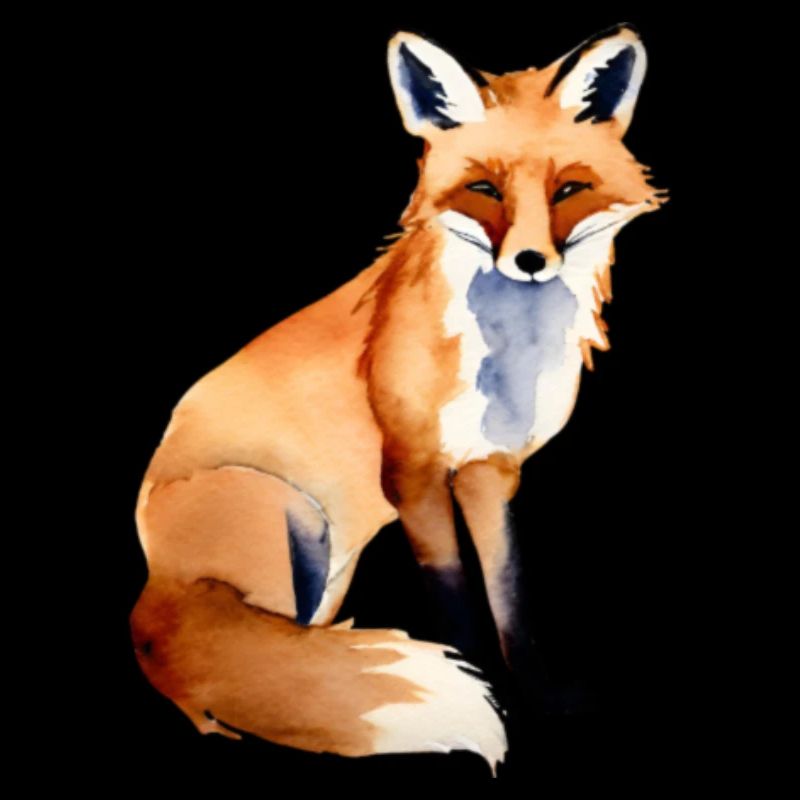 Fox with a plain background