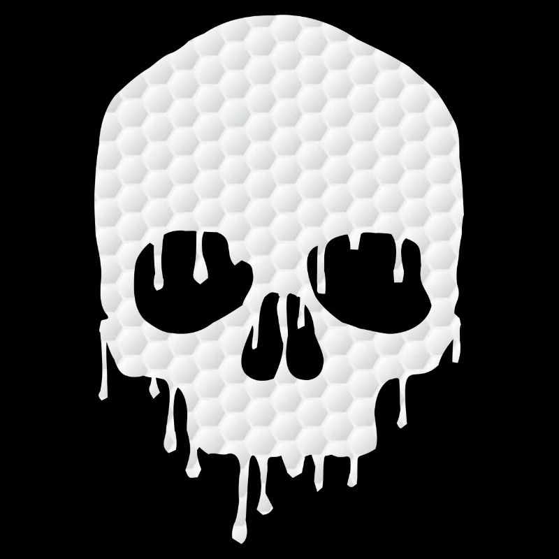 Squelette de golf - une conception cool de crâne pour l’amoureux de golf