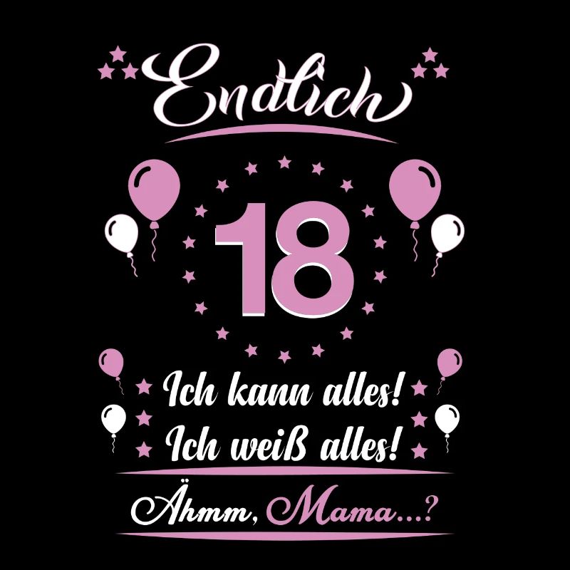 18 Geburtstag Endlich 18