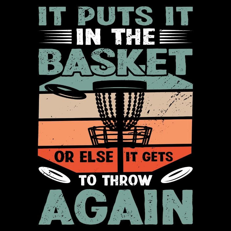 Il le met dans le panier Disc Golf Funny Disc