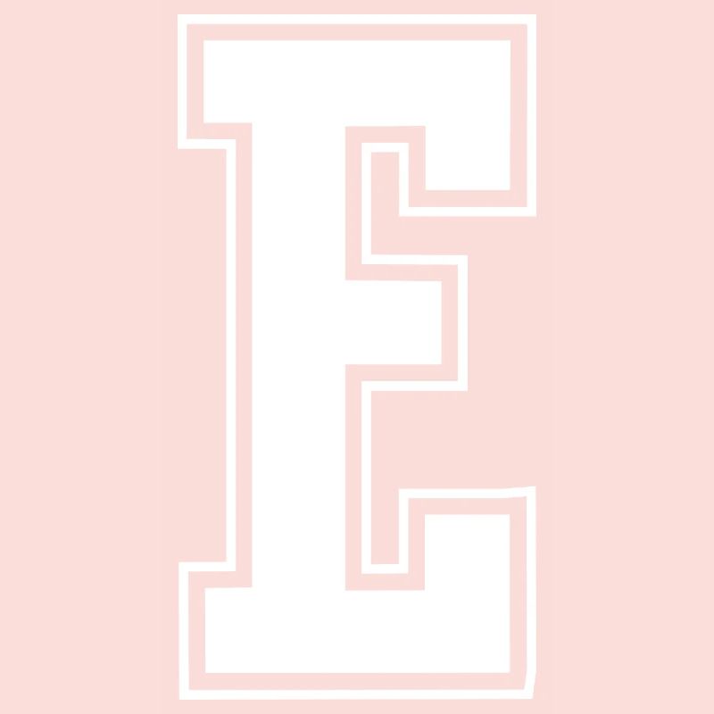 Lettre E Initiale Sport Cheerleading Monogramme