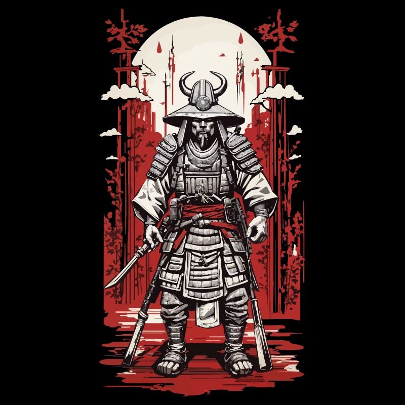 Samurai Retro Ukiyo-E Esthétique Japon Design