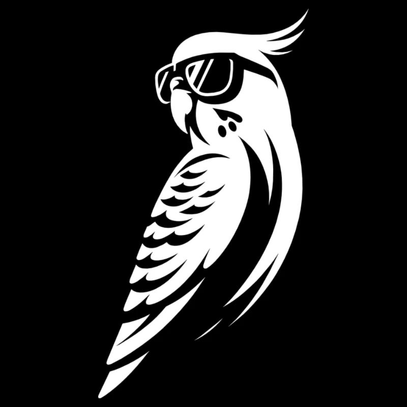 Perruche décontractée avec lunettes de soleil