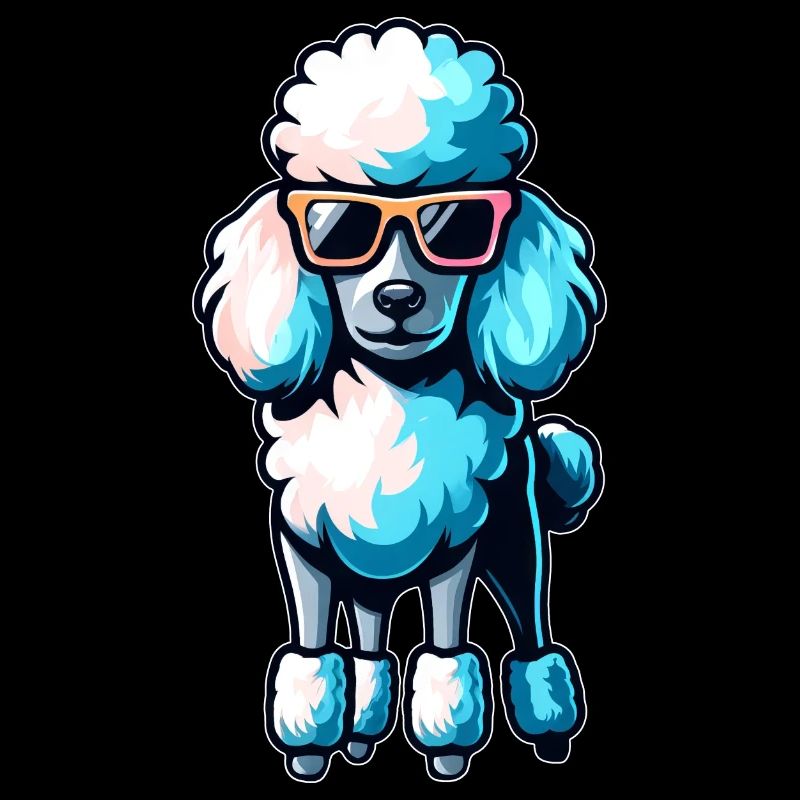 Cool Caniche Chien Lunettes De Soleil Design D’été