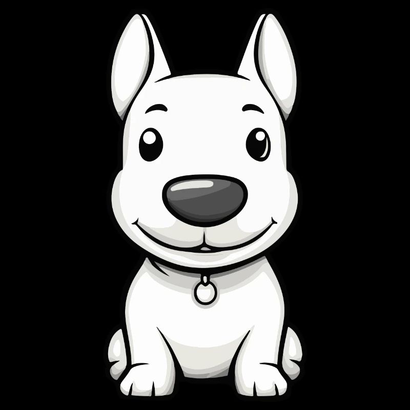 Bull Terrier Hund Comic Niedlich