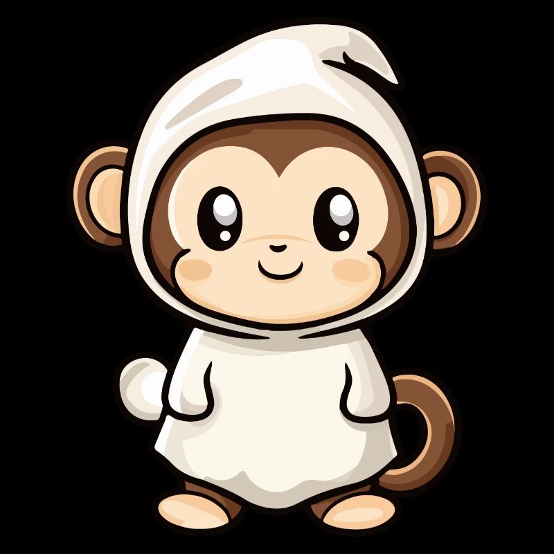 Monkey Halloween Funny Ghost