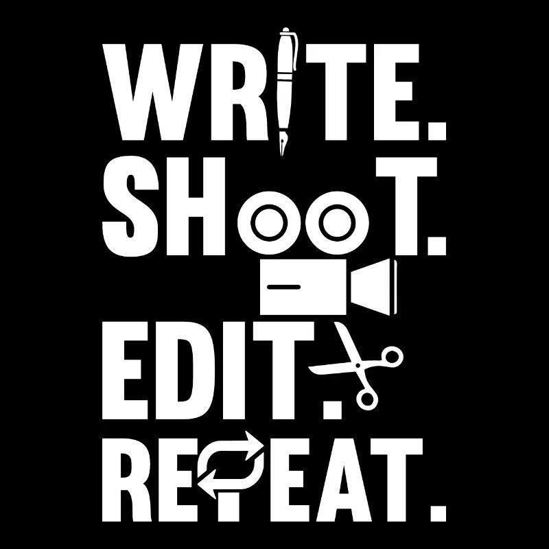 Write Shoot Edit Repeat Design für einen