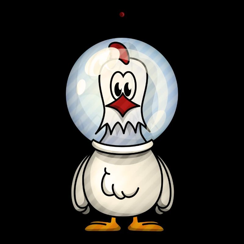 Astro chicken in space