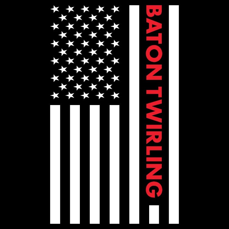 Baton Twirler Us Flag Baton Twirling