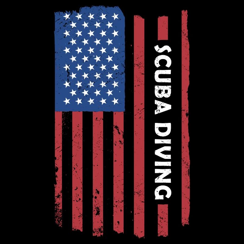 Scuba Diver Drapeau Us Plongée sous-marine