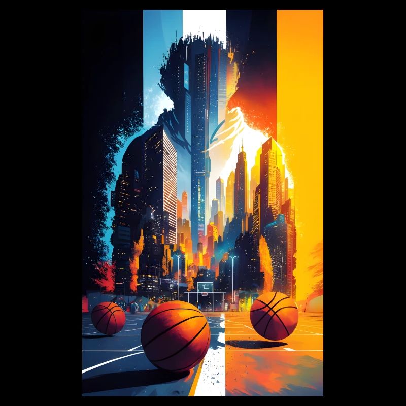 Basketball Double Exposure