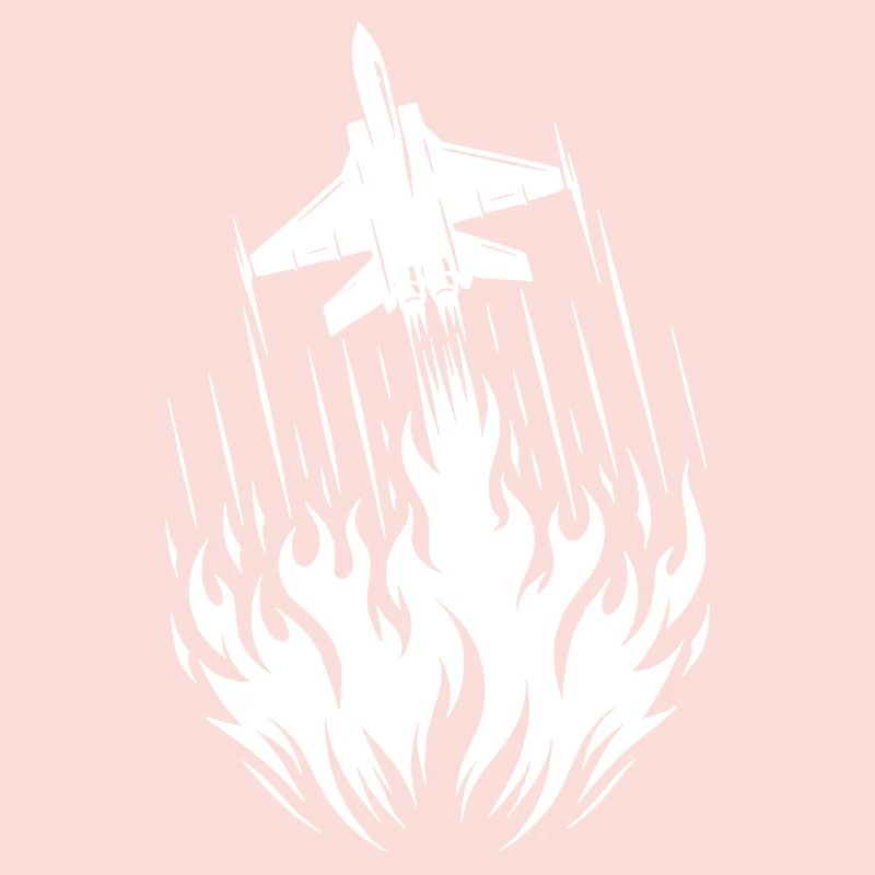 Fighter Jet Model Airplane Fire Flames Flight