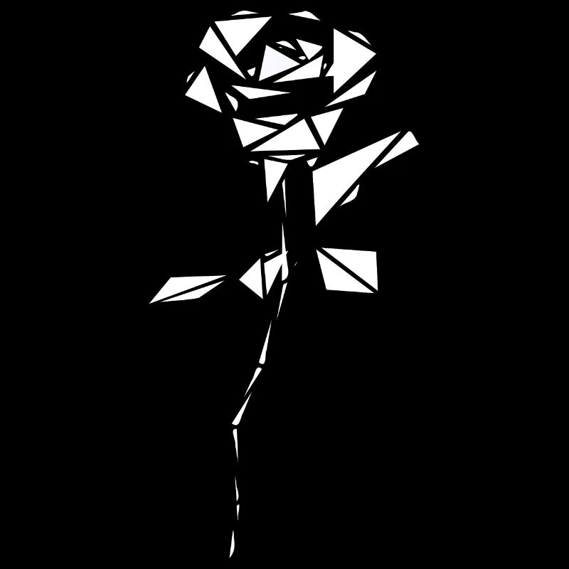 Rose abstraktes Design weiss