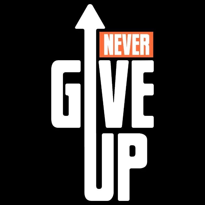 Never give up - Motivation Courage Power