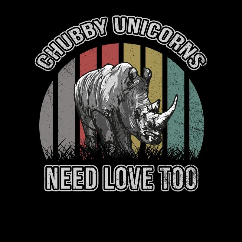 Chubby Unicorns Need Love Too Rainbow