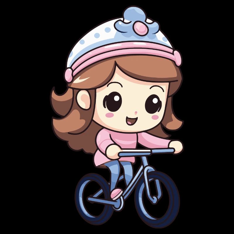 Fille De Bicyclette Mignonne