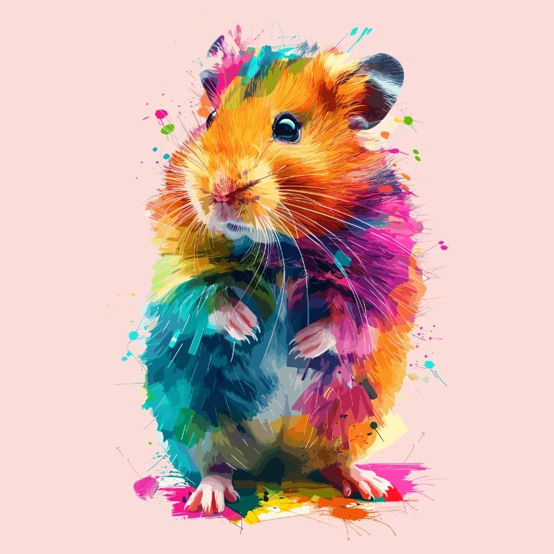 Niedlicher Hamster Regenbogenfarben