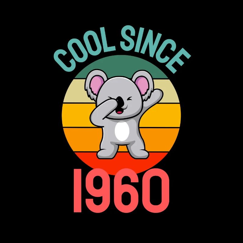 Cool seit 1960 Retro Dabbing Koala 63. Geburtstag