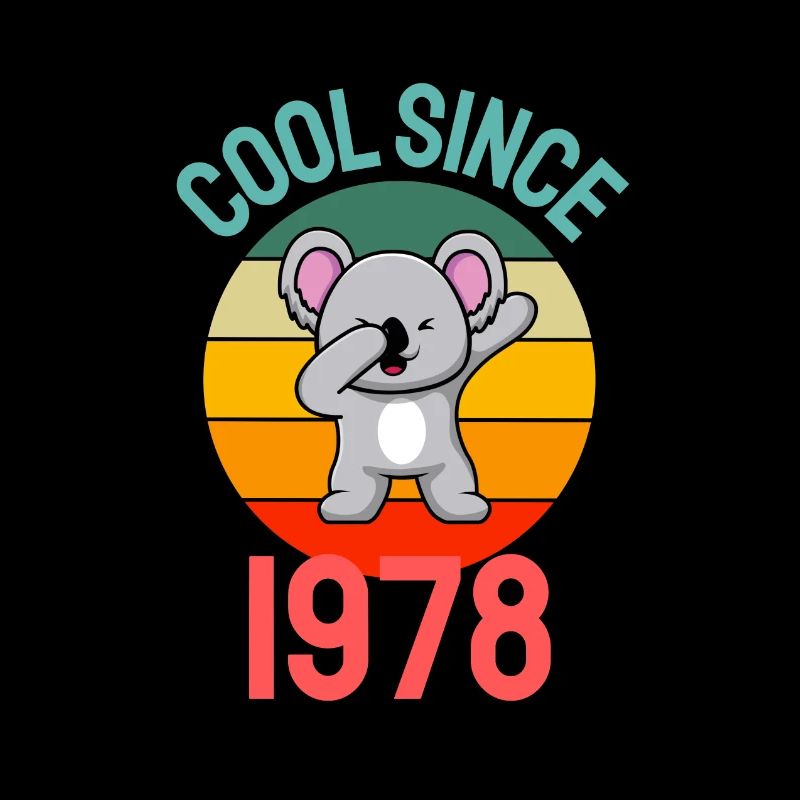Cool seit 1978 Retro Dabbing Koala 44. Geburtstag