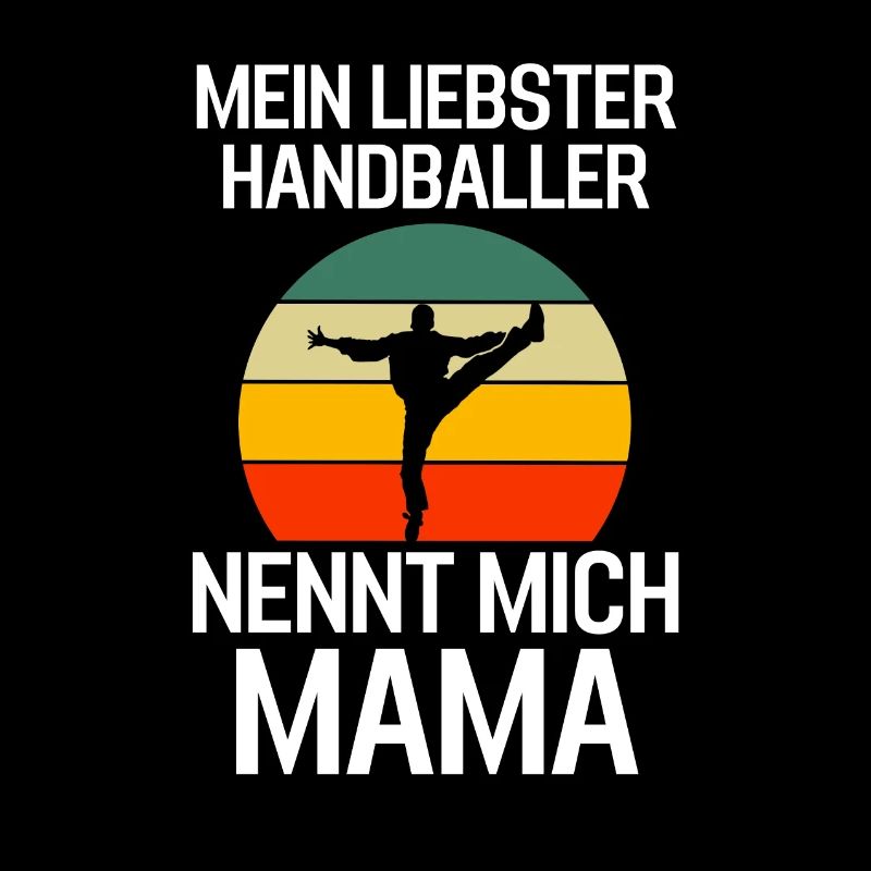 Handball Mama Retro Muttertag Geschenk Handballer