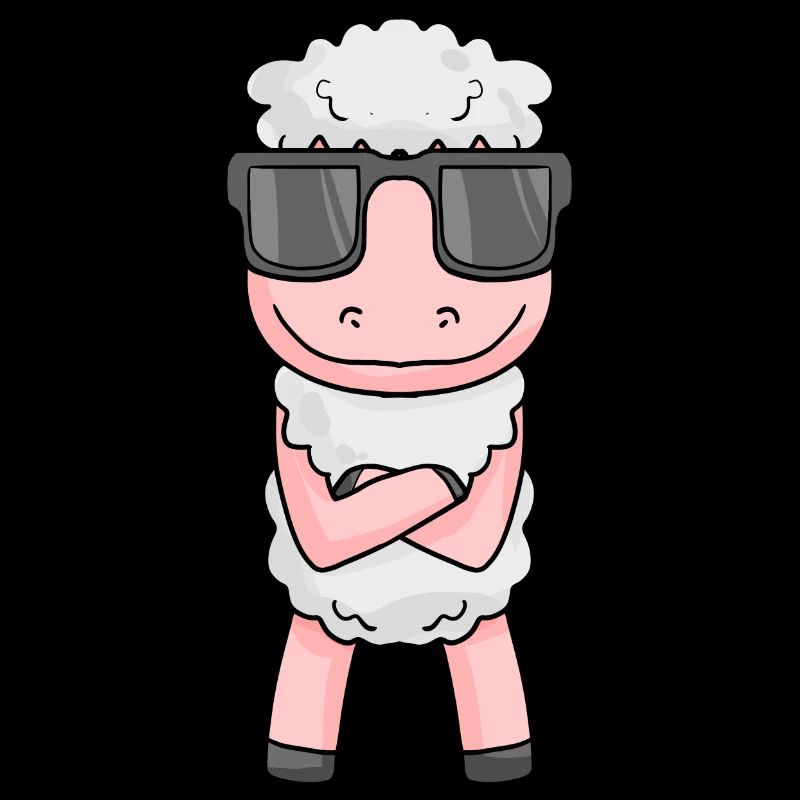 moutons cool avec des lunettes de soleil