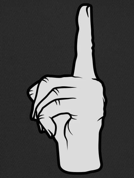 Finger points up