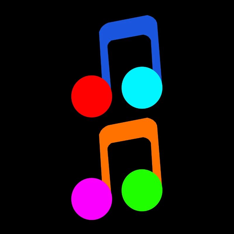 Colorful musical notes musical notes music