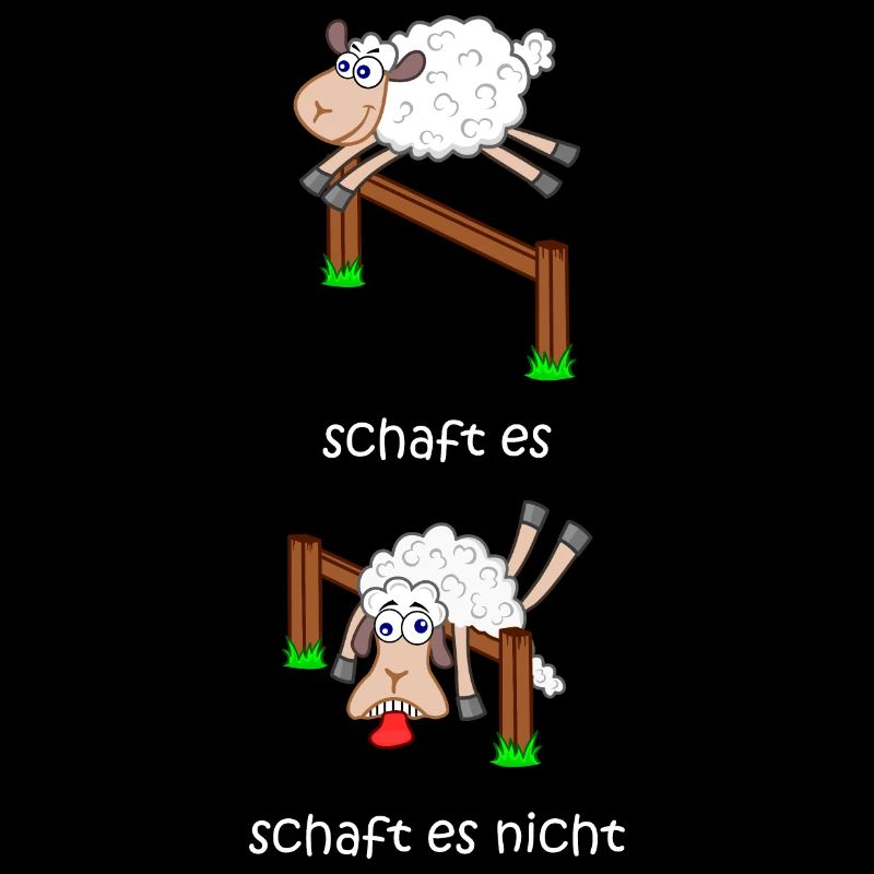 schaft es lustige Schafe Schäfchen zählen springen
