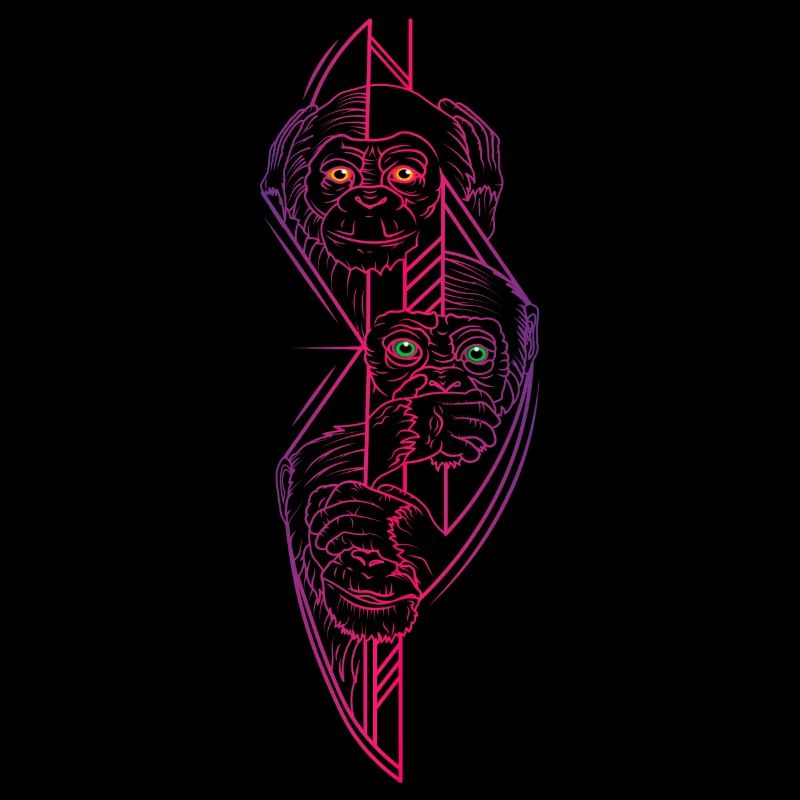 Three wise Monkeys Pink | Three wise monkeys pink