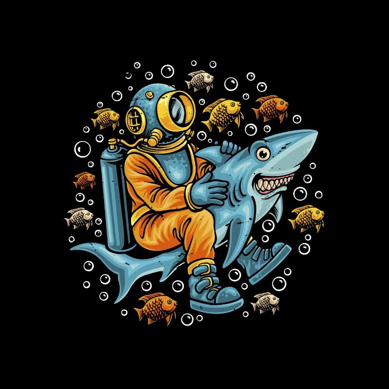 Plongeur et requin