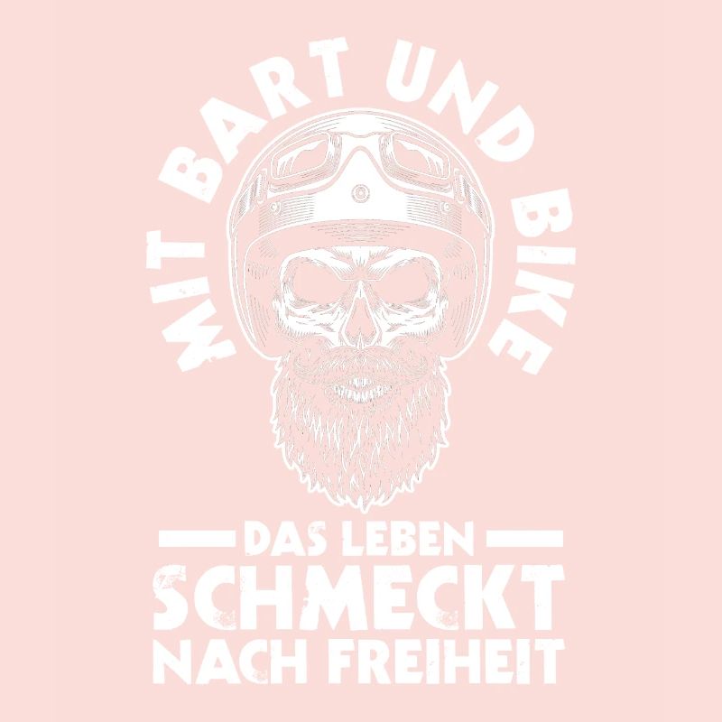 Bärtiger Biker Bartträger Motorradfahrer Motorrad