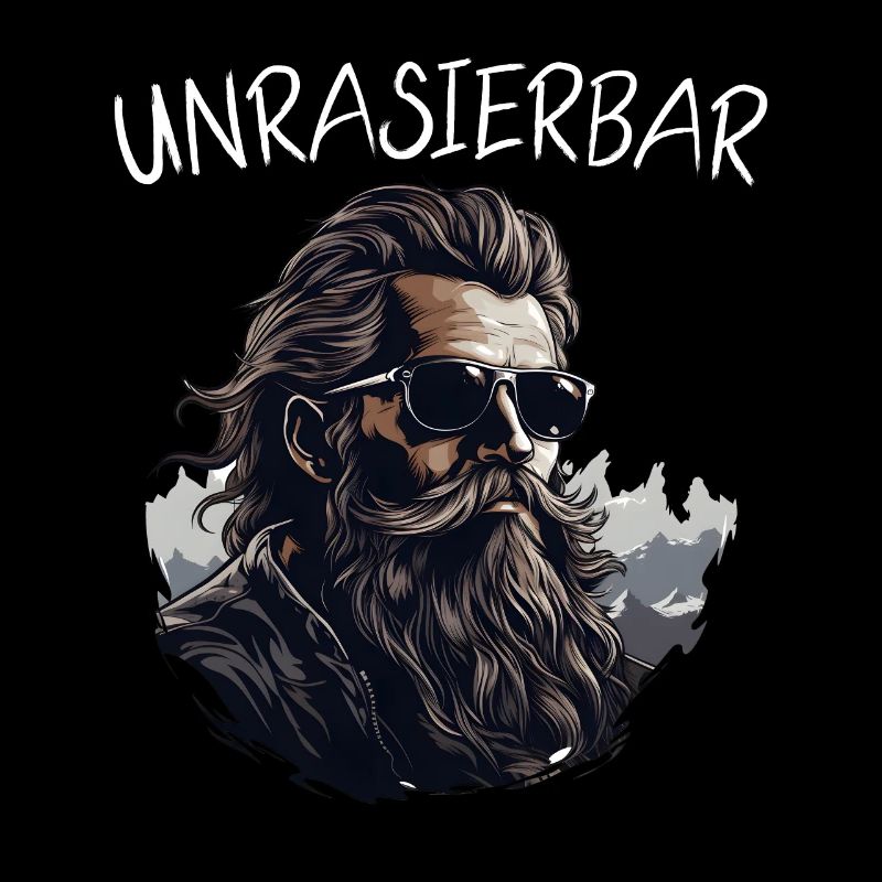 Wikinger Bartträger Lustiger Bart Spruch
