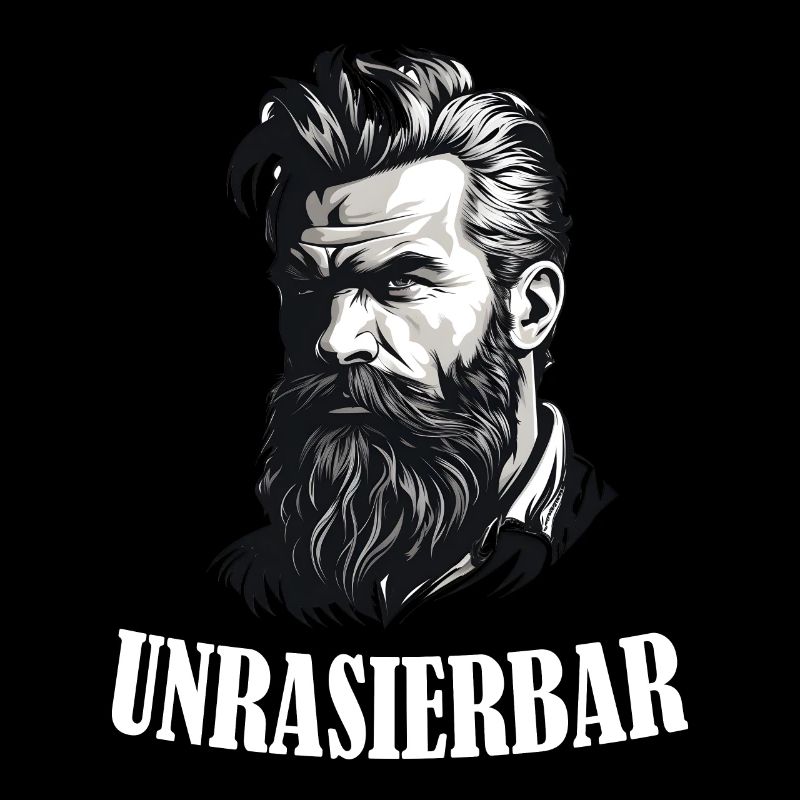 Unrasierbar Wikinger Bartträger Lustiger Bart