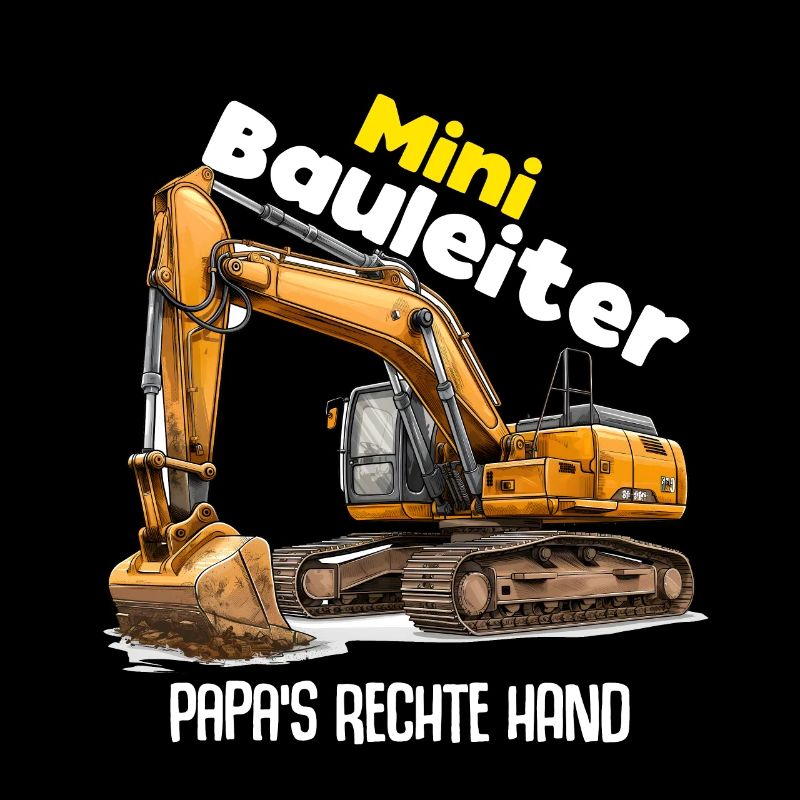 Bauleiter Bauherr Bagger Kinder Lustig