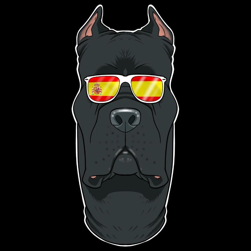Cane Corso I Lunettes de soleil Espagne I Drapeau espagnol