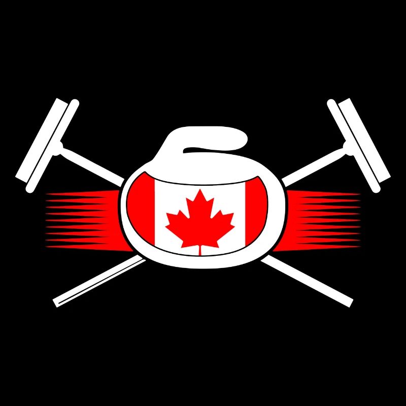 Curling Pierre de curling Canada Curler Curling drapeau canadien Curling