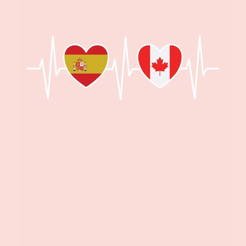Drapeaux de l’Espagne et du Canada Drapeau canadien