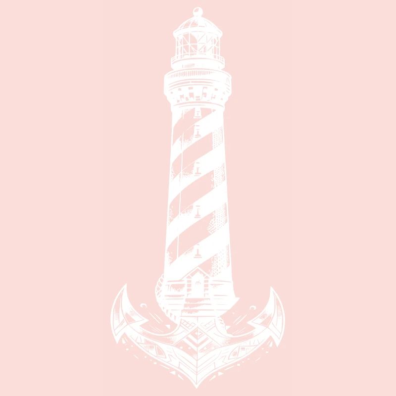 Conception d’ancre de phare côtier à rayures obliques