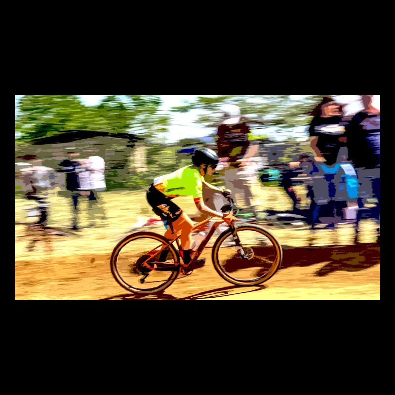Mountain biking downhill