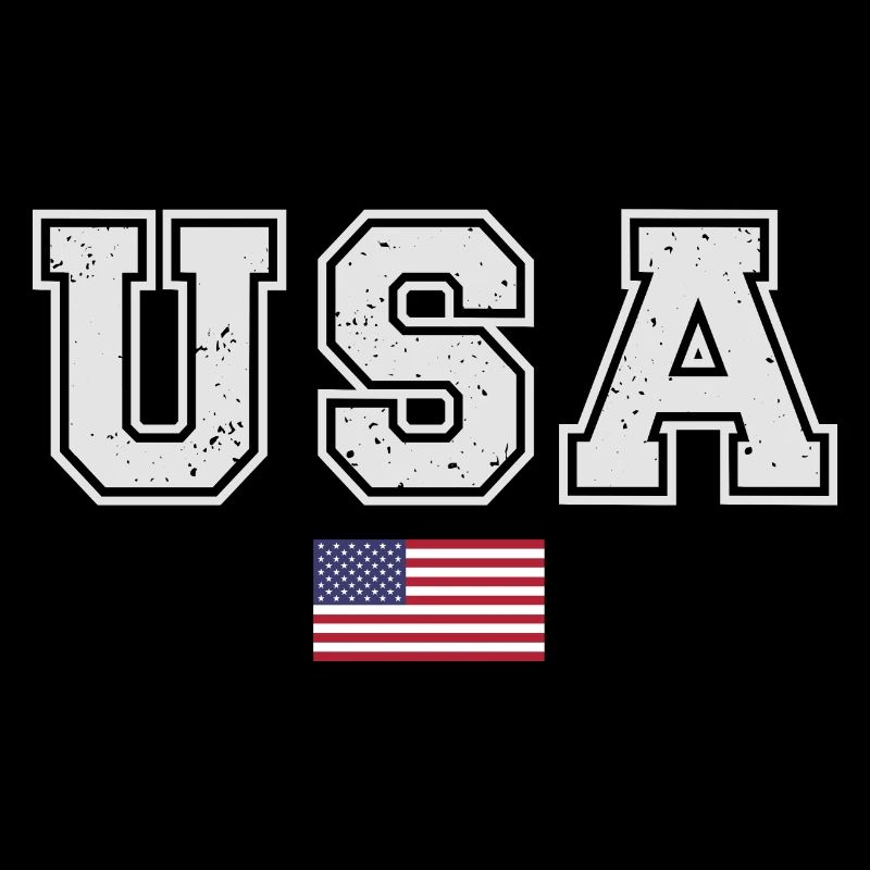 ÉQUIPE Bannière du drapeau américain des États-Unis en cours d’écriture
