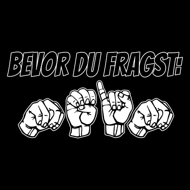 NEIN - Design mit Gebärdensprache