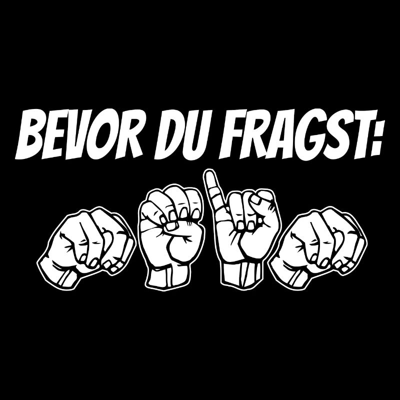 NEIN - Design mit Gebärdensprache
