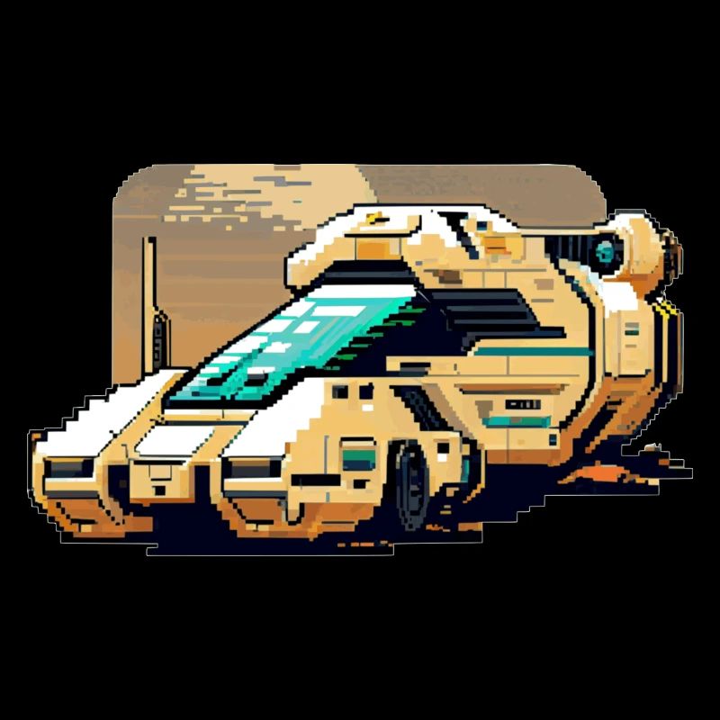 8 Bit Retro Transporter in retro Pixel Grafik