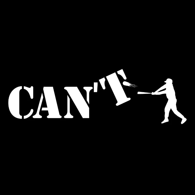 Can't vs Can Baseball Typografie Design