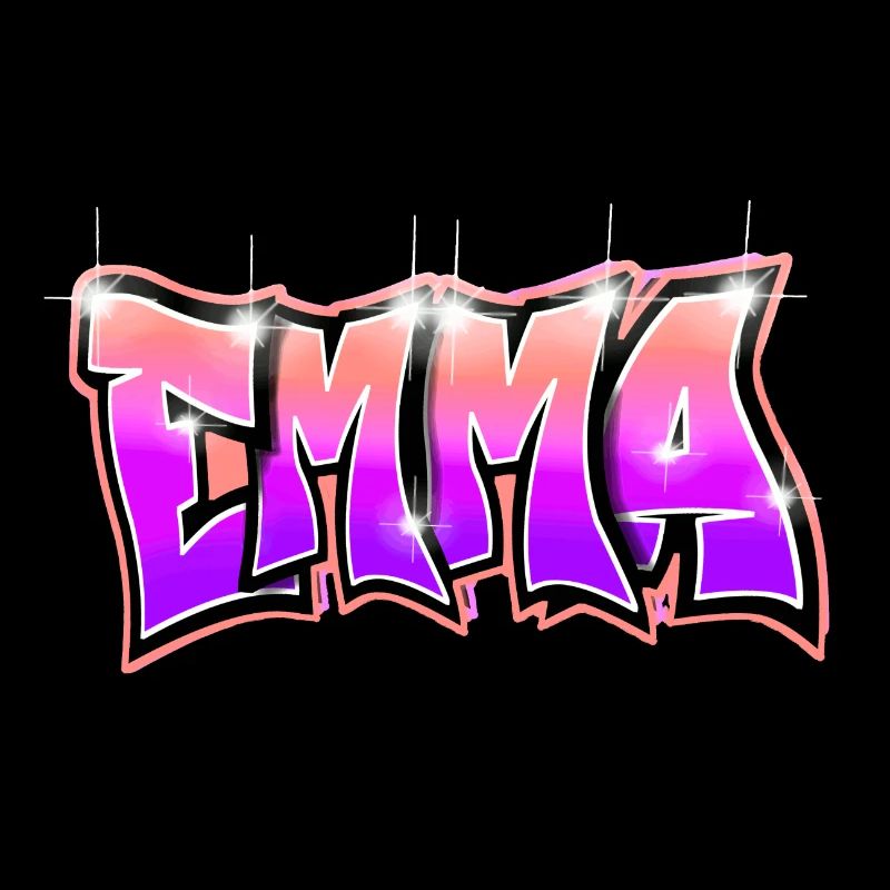 Graffiti Tag Name EMMA Pink