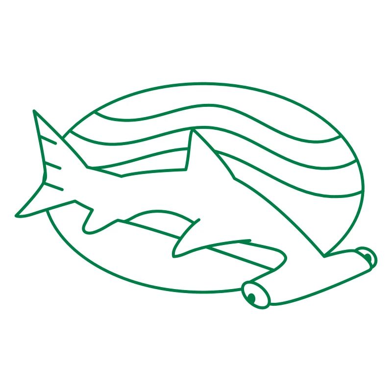 hammerhead in the ocean waves