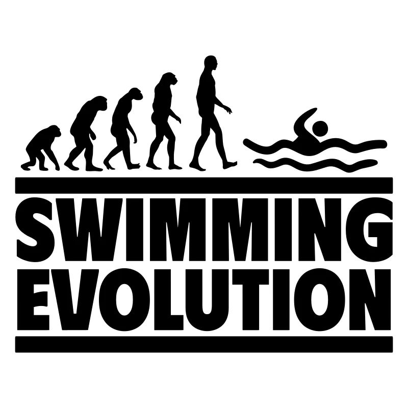 Schwimmen Evolution,Perfekt für Schwimmfans